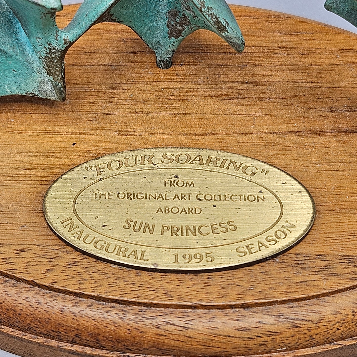 1995 Sun Princess Cruise Ship Bronze Mini Sculpture Inaugural Passenger Gift