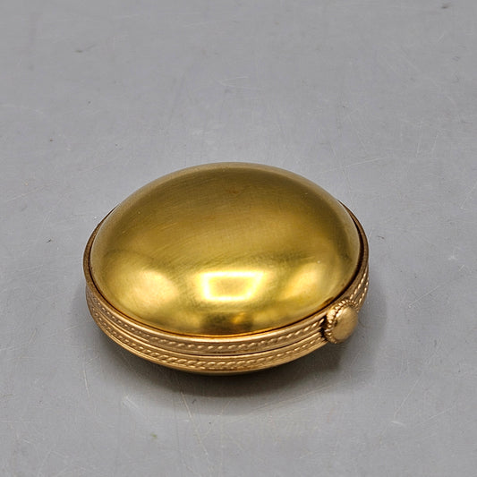 Vintage Gold Painted Porcelain Tiffany & Co. Pill Box