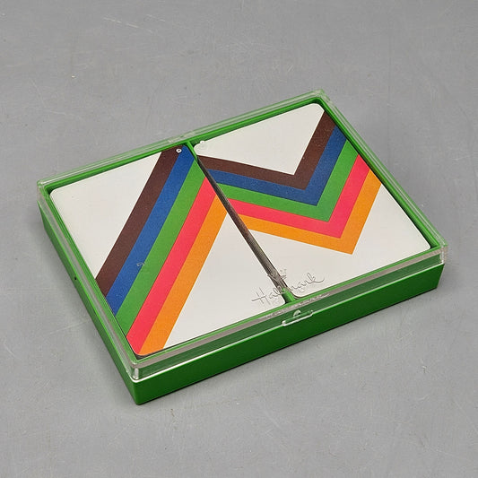 Vintage Hallmark Plastic Coated "Splendid Stripes" Bridge Playing Cards ~ 2 Available