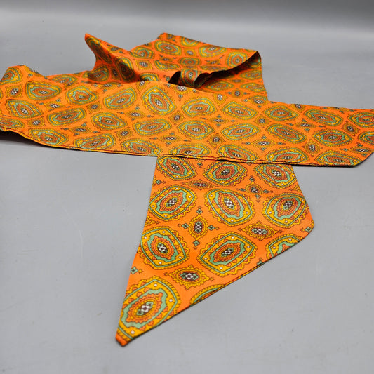 Vintage Orange Silk Scarf