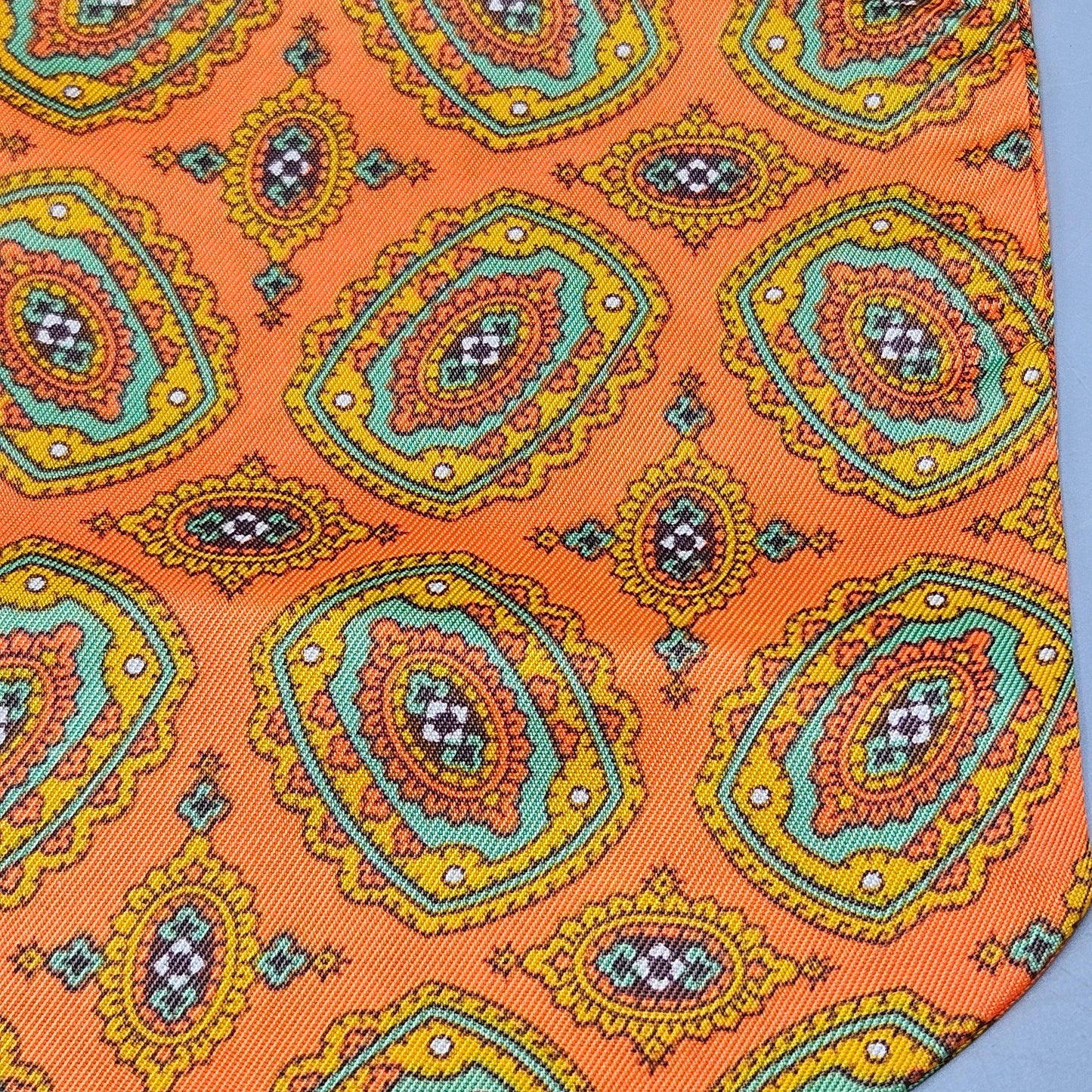 Vintage Orange Silk Scarf