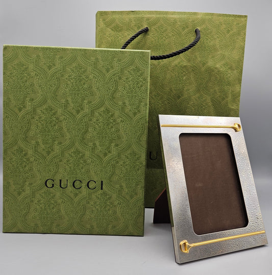 Vintage Gucci Picture Frame with Stirrups with Box & Bag