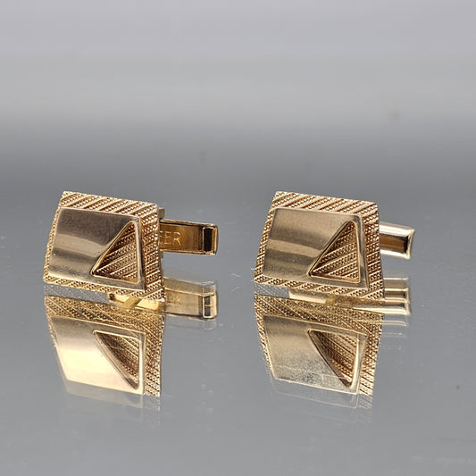 Vintage Pioneer Gold Tone with Triangle Cufflinks