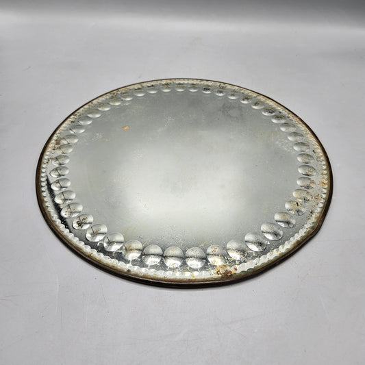 Art Deco 1940s Venetian Round Dotted Glass Wall Mirror - Sorcerers Mirror