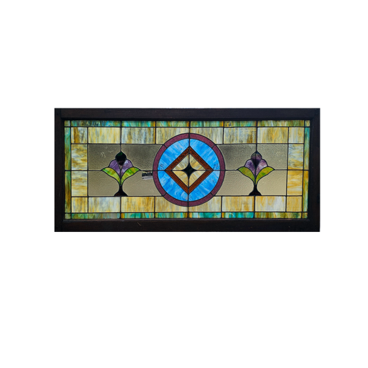 Large Frame Stained Glass Artwork