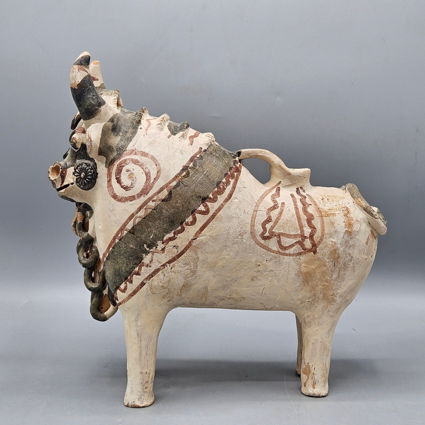 Vintage Peru Pucará Folk Art Bull