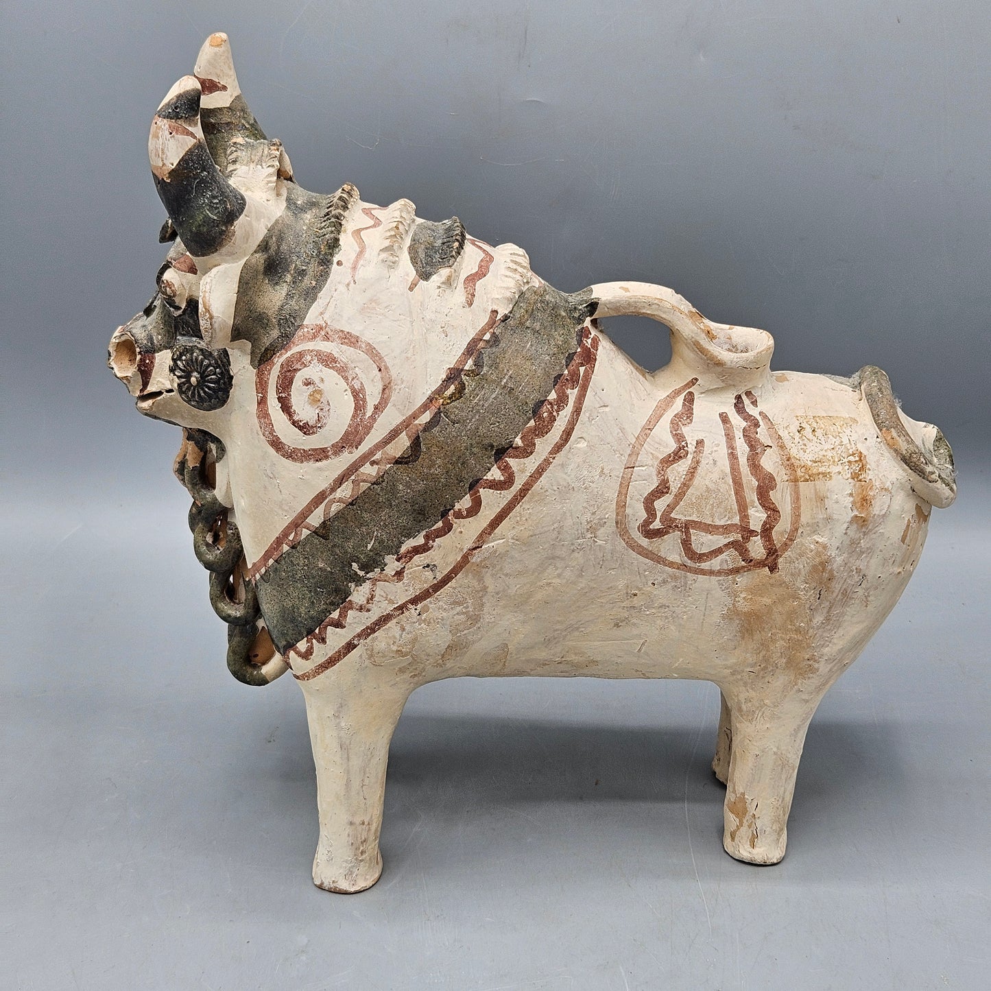 Vintage Peru Pucará Folk Art Bull