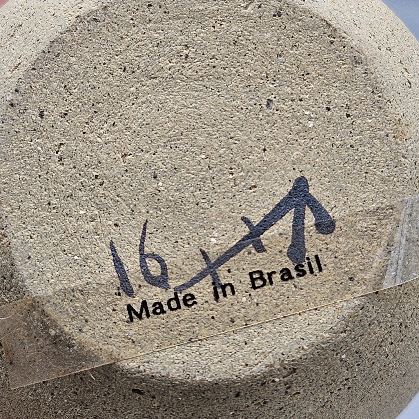 Wonderful MCM Signed Art Pottery Egg Shaped Vessel Made in Brazil