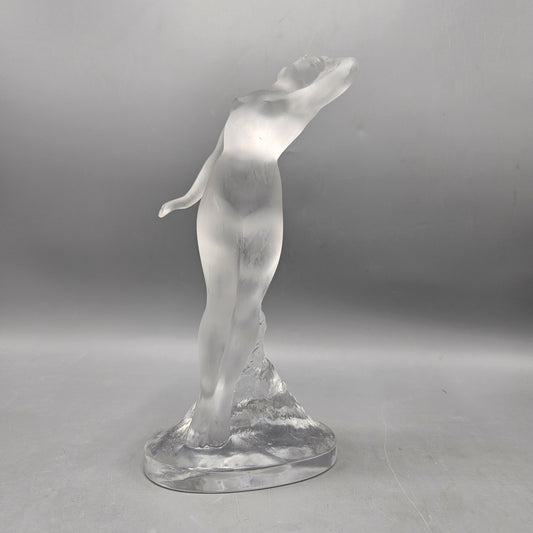 Vintage Lalique France Frosted Crystal Danseuse Dancer Figurine Sculpture