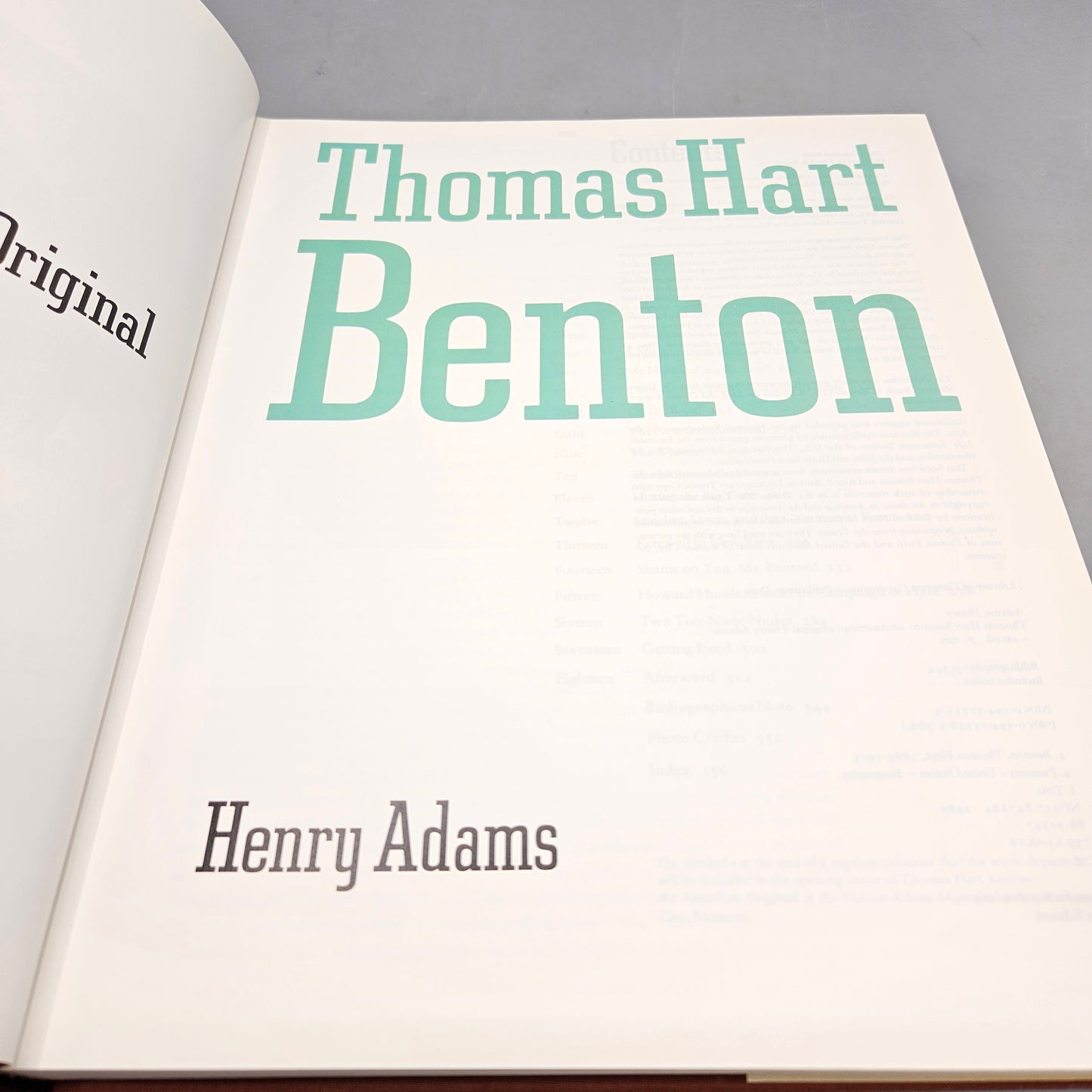 Book: Thomas Hart Benton American Original by Henry Adams Murals Nudes 1989