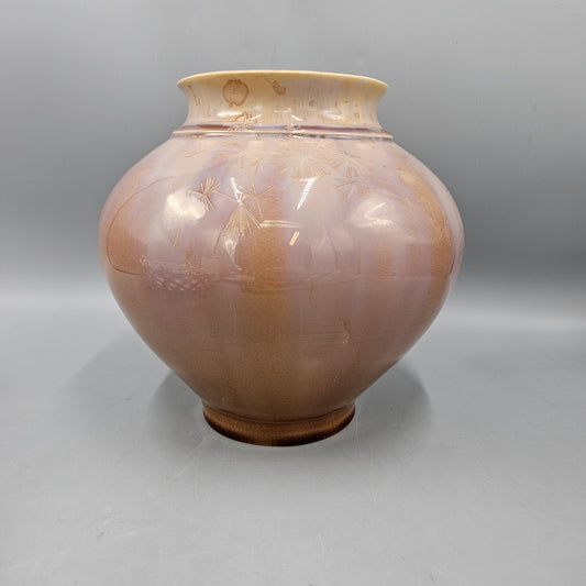 Beautiful Signed Art Pottery Crystalline Glaze Jar