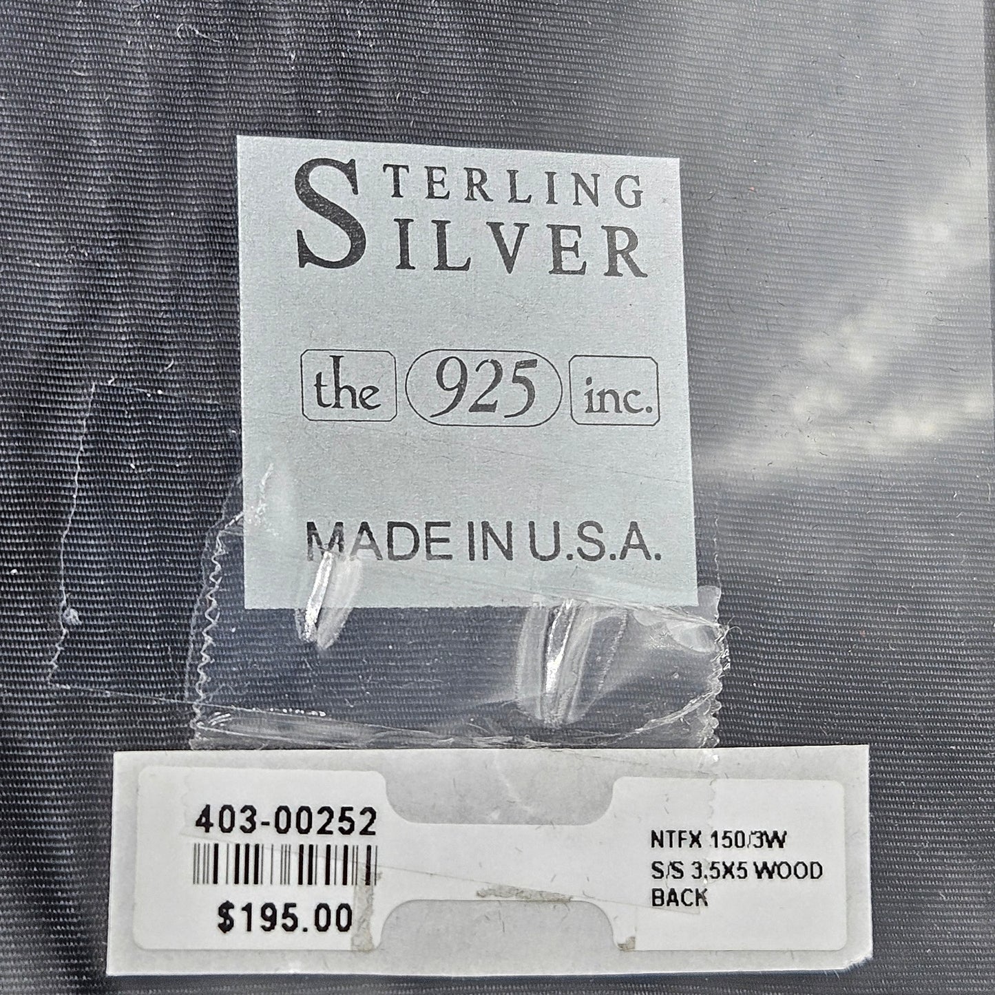 The 925 Inc. Sterling Silver 3.5 x 5 Frame with Wooden Back ~ Retails $195