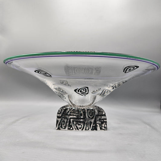 MCM Italian Louis Sclafani Blown Art Glass Centerpiece Bowl