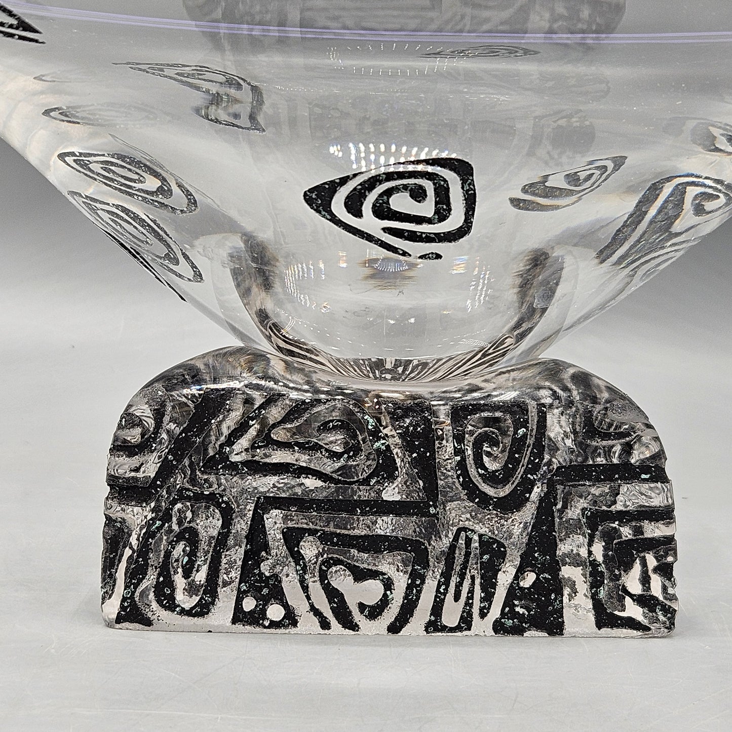 MCM Italian Louis Sclafani Blown Art Glass Centerpiece Bowl