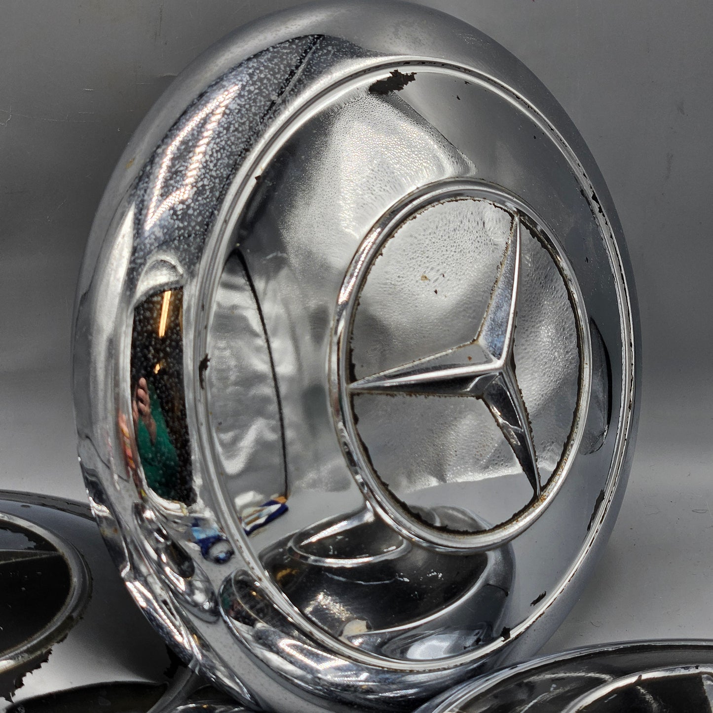 Set of 4 Vintage Mercedes Benz Hubcaps