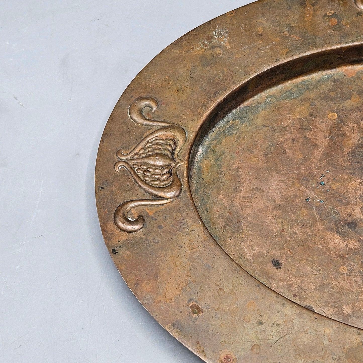 Vintage Arts & Crafts Handmade Copper Tray