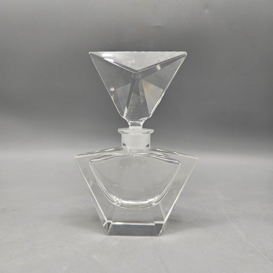 Mid Century Hollywood Regency Clear Glass Perfume Bottle