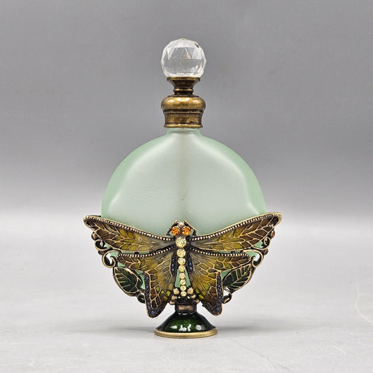 Edenfield Handmade Metal Decorative Dragonfly Perfume Bottle