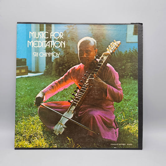 Vintage Sri Chinmoy Music For Meditation LP Indian Folkways 1976