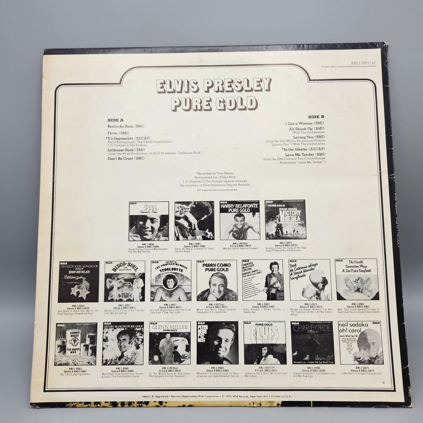 1977 Elvis Presley Pure Gold LP Record