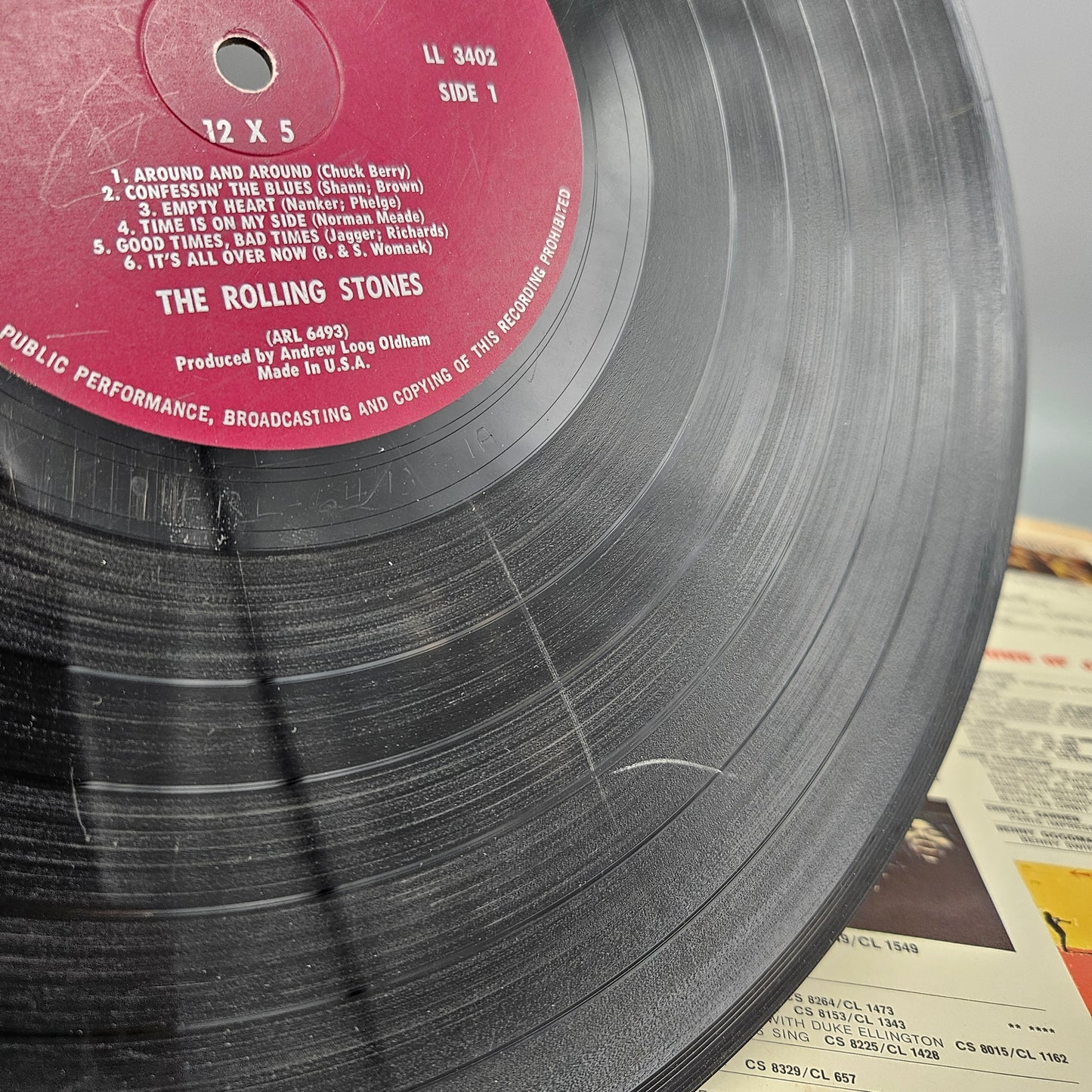 Vintage Rolling Stones 12X5 LP Record