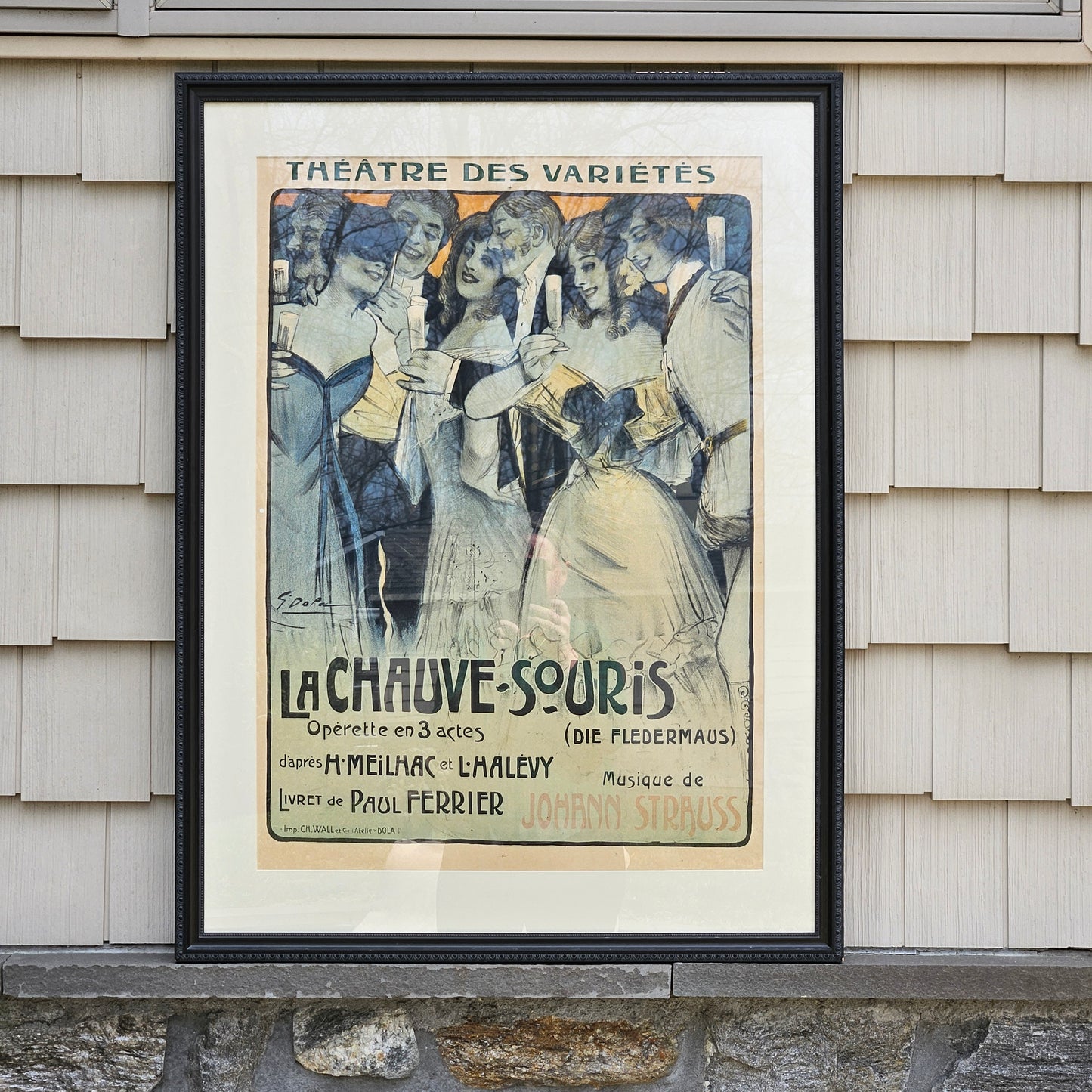 Vintage Johann Strauss II, La Chauve-Souris (1904) Georges Dola Poster