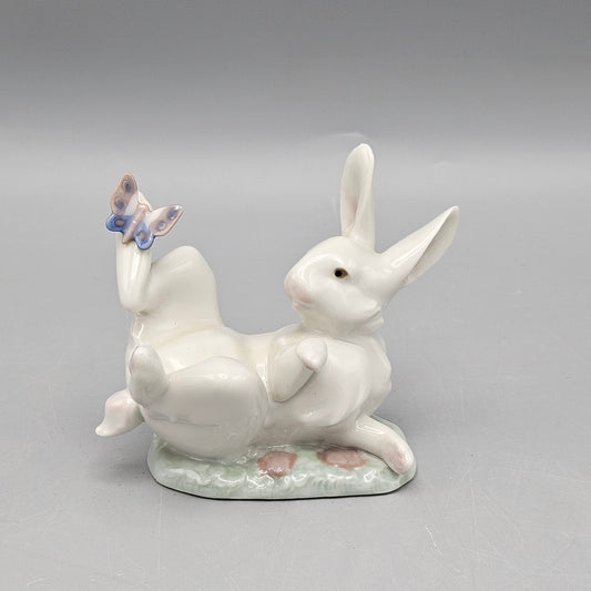 Vintage Lladro 5888 "That Tickles" Rabbit Porcelain Figurine