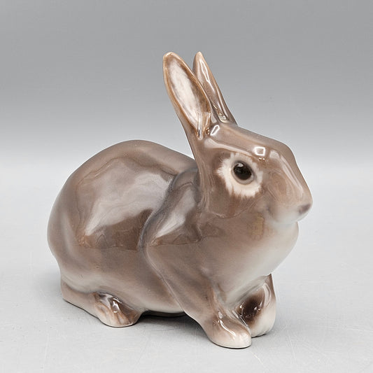 Adorable Vintage B & G Brown Ceramic Rabbit