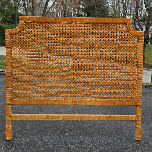 Vintage Natural Woven Full Size Headboard
