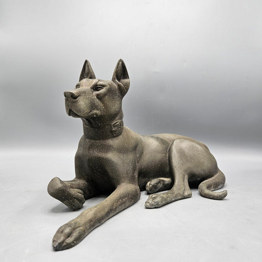 Vintage Cast Metal Reclining Dog Figure
