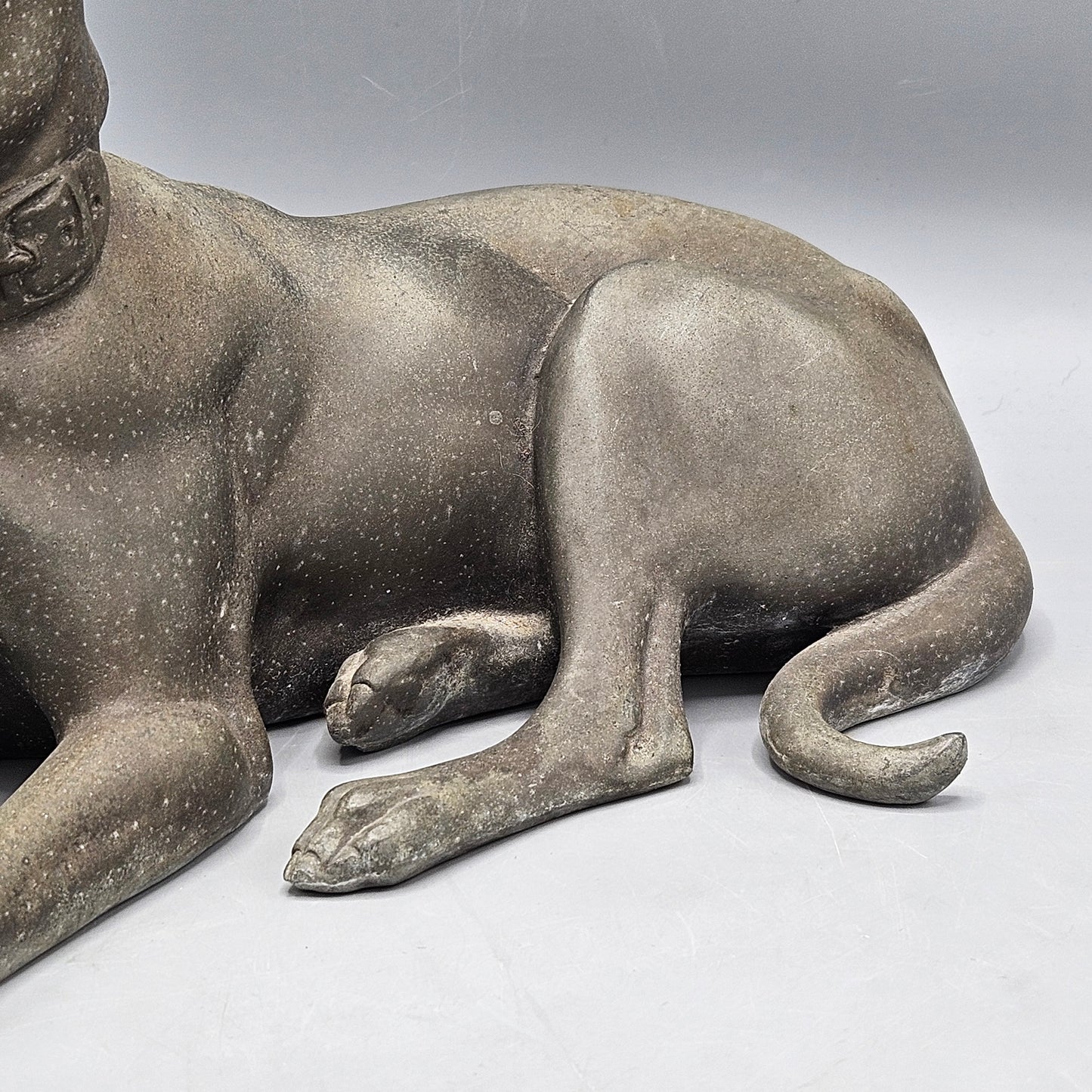 Vintage Cast Metal Reclining Dog Figure