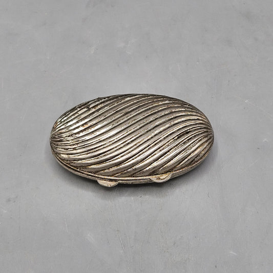 Vintage Silver Toned Pill Box