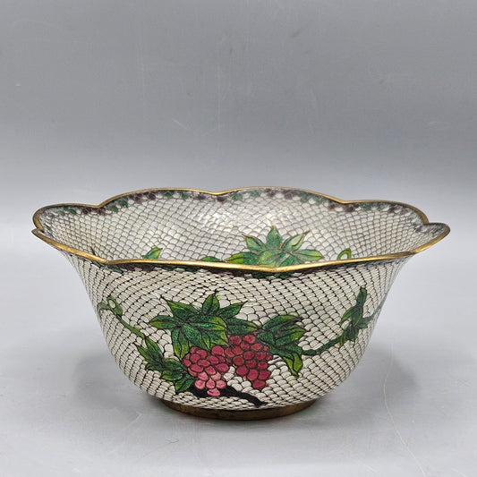 Vintage Plique-à-jour Cloisonné Bowl
