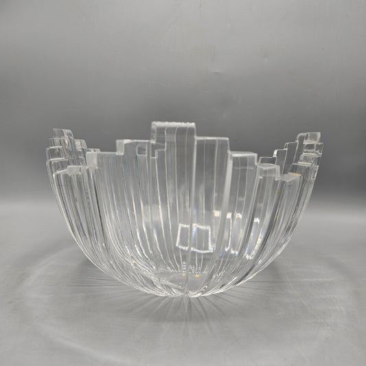 Vintage Signed Jan Johansson Gallery Orrefors Cascade Glass Bowl