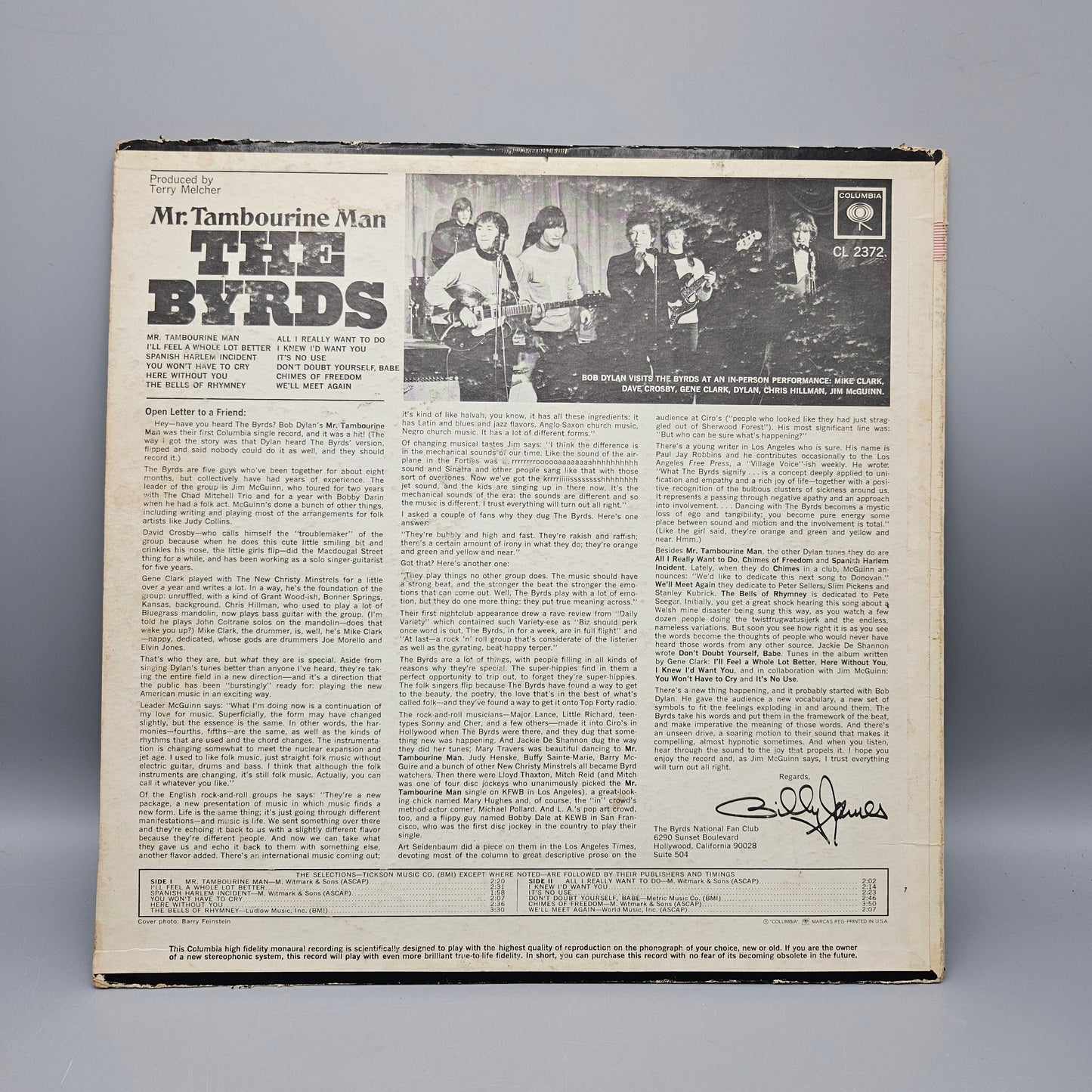 The Byrds - Mr. Tambourine Man LP Record