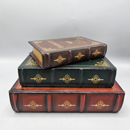 Set of 3 Faux Hamlet Book Storage Boxes