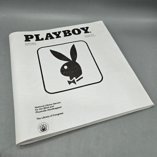 Vintage September 2013 Part 4 of 4 Parts Playboy Magazine in Braille