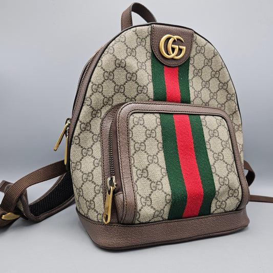100% Authentic Gucci Ophidia GG Brown Backpack