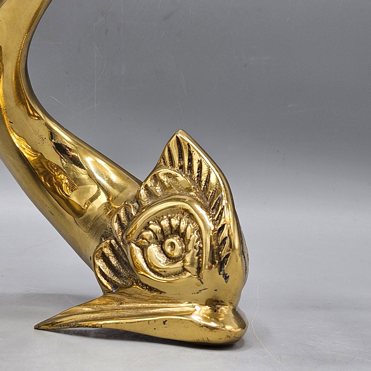 Pair of Vintage Dolbi- Cashier Solid Brass Dolphin Fish Bookends