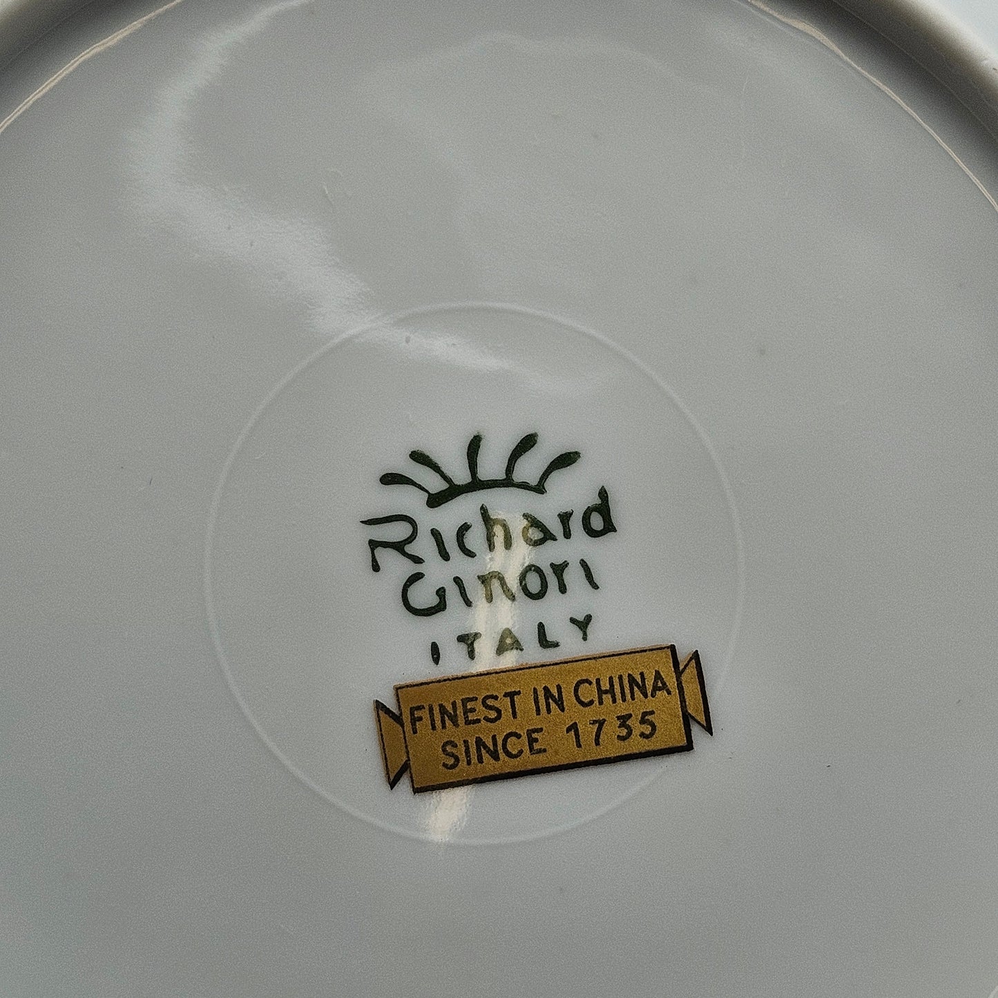Set of 15 Vintage Richard Ginori Italian Porcelain Pompei Gold Bread & Butter Plates