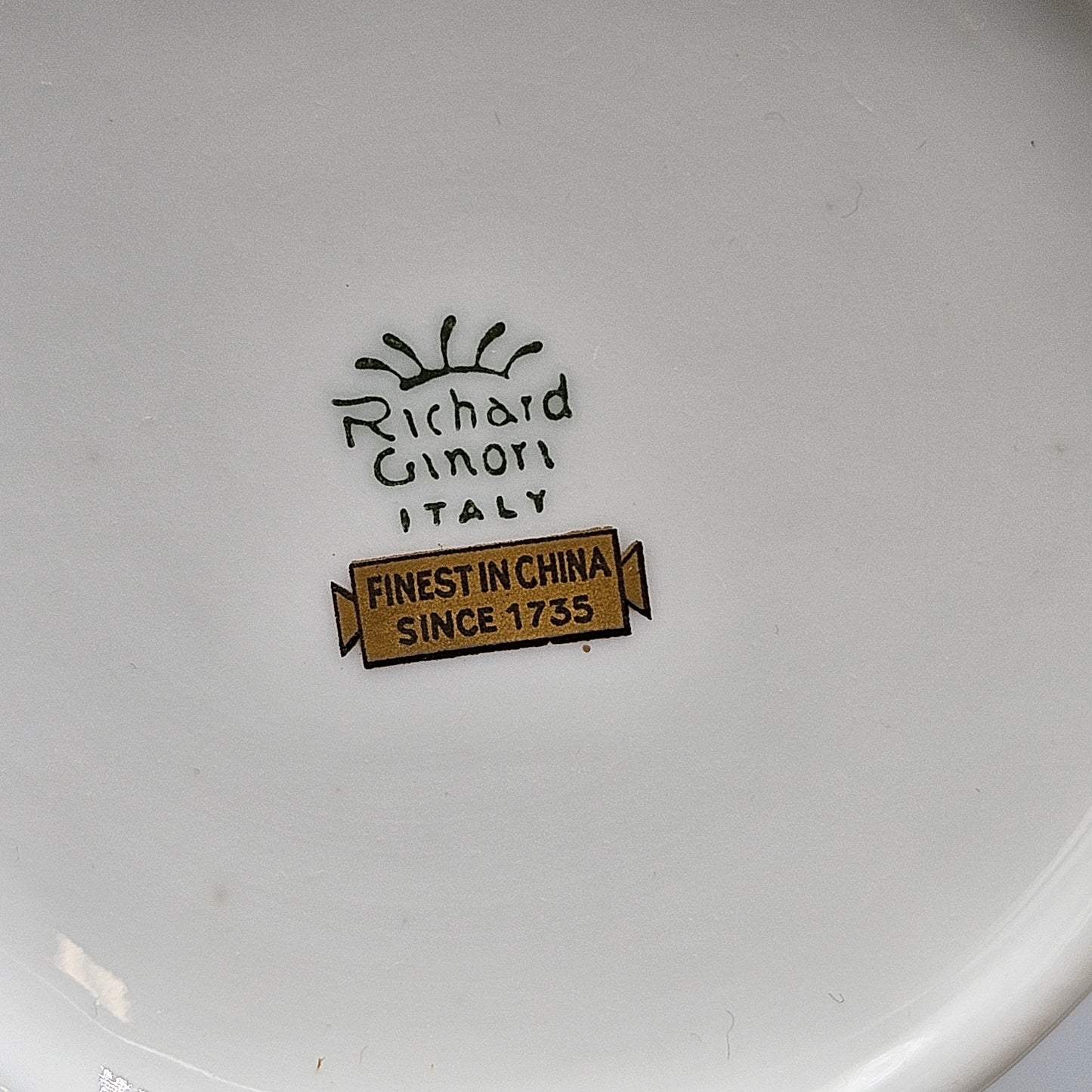 Set of 14 Vintage Richard Ginori Italian Porcelain Pompei Gold Coffee Cups