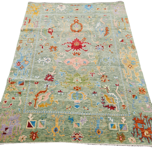 Brand New 100% Wool Turkish Hand Knotted Multi Colored Rug ~ 7' 10" x 10' 5"