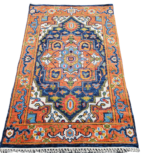 Brand New 100% Wool Turkish Hand Knotted Multi Colored Rug ~ 4' x 6' 1"
