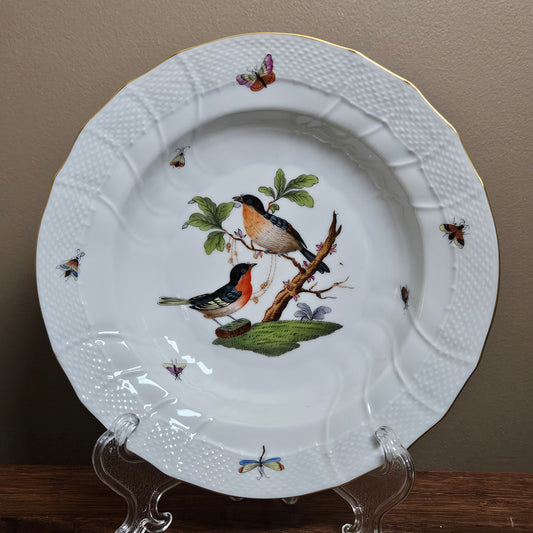 Vintage Herend Rothschild Bird Service Rimmed Soup Bowl ~ 12 Available