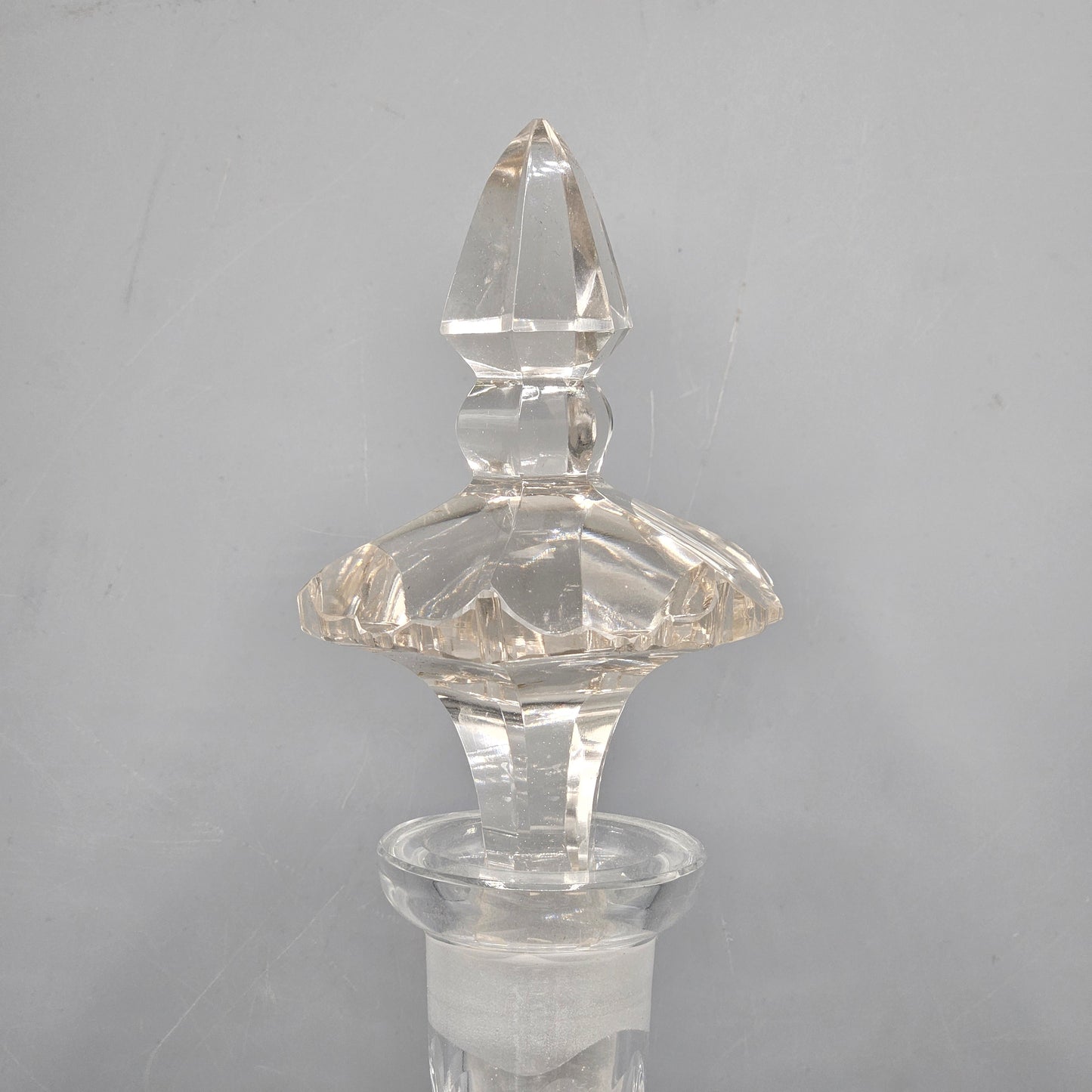 Vintage Crystal Glass Decanter with Stopper
