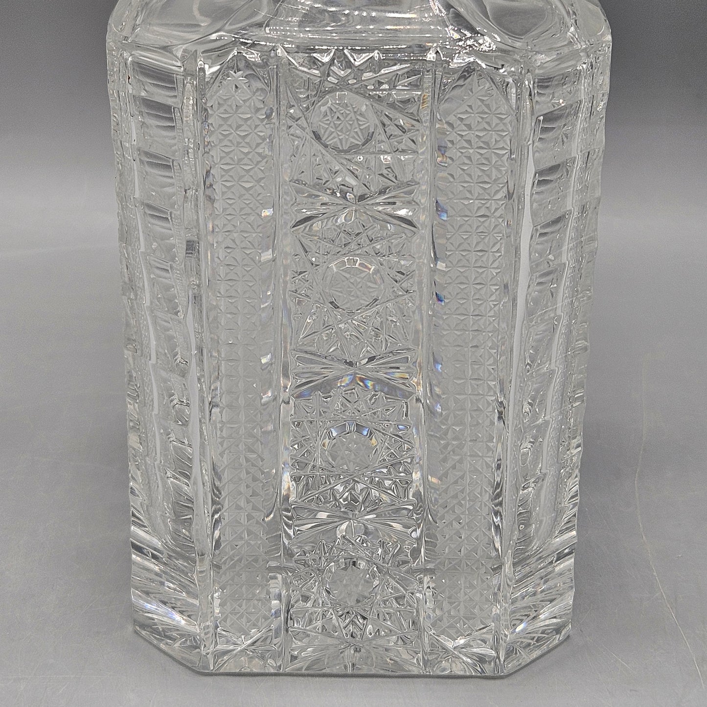 Vintage Bohemia Crystal Glass Whiskey Decanter