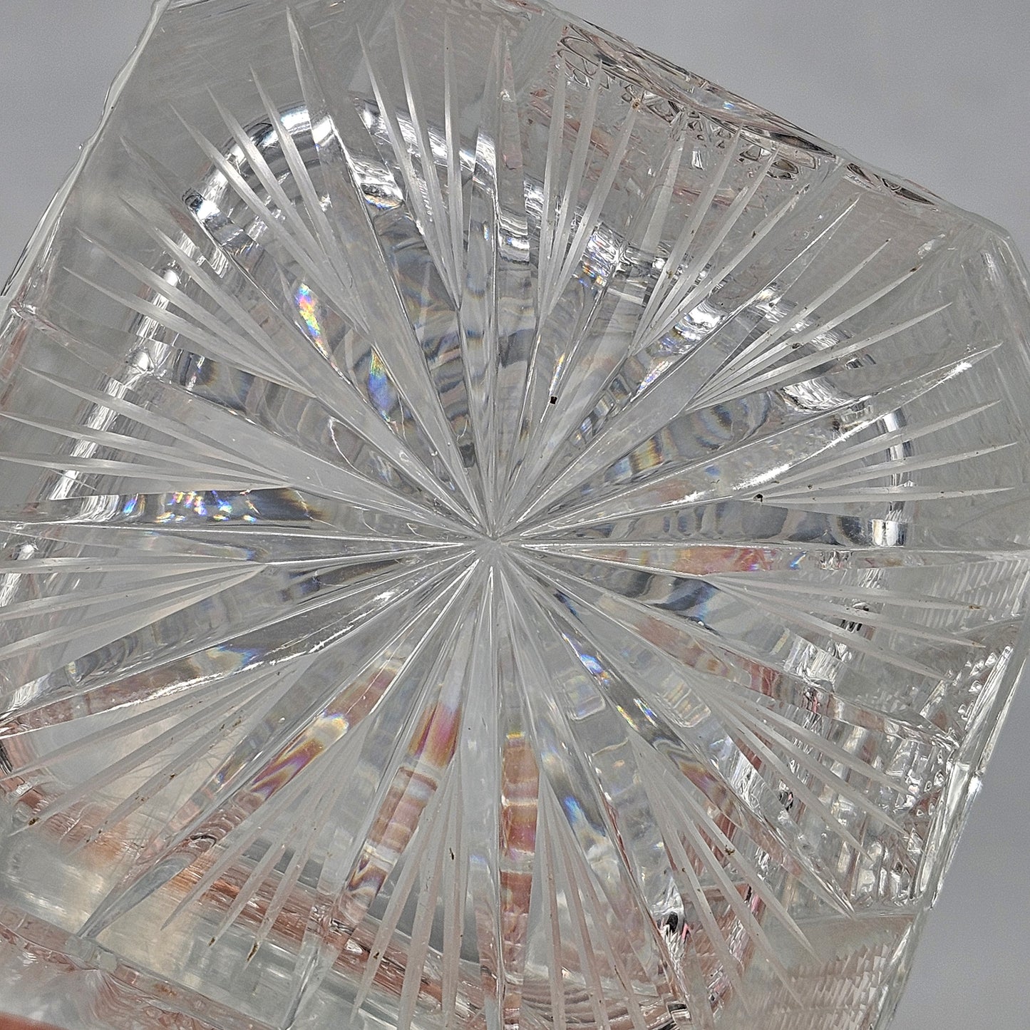 Vintage Bohemia Crystal Glass Whiskey Decanter