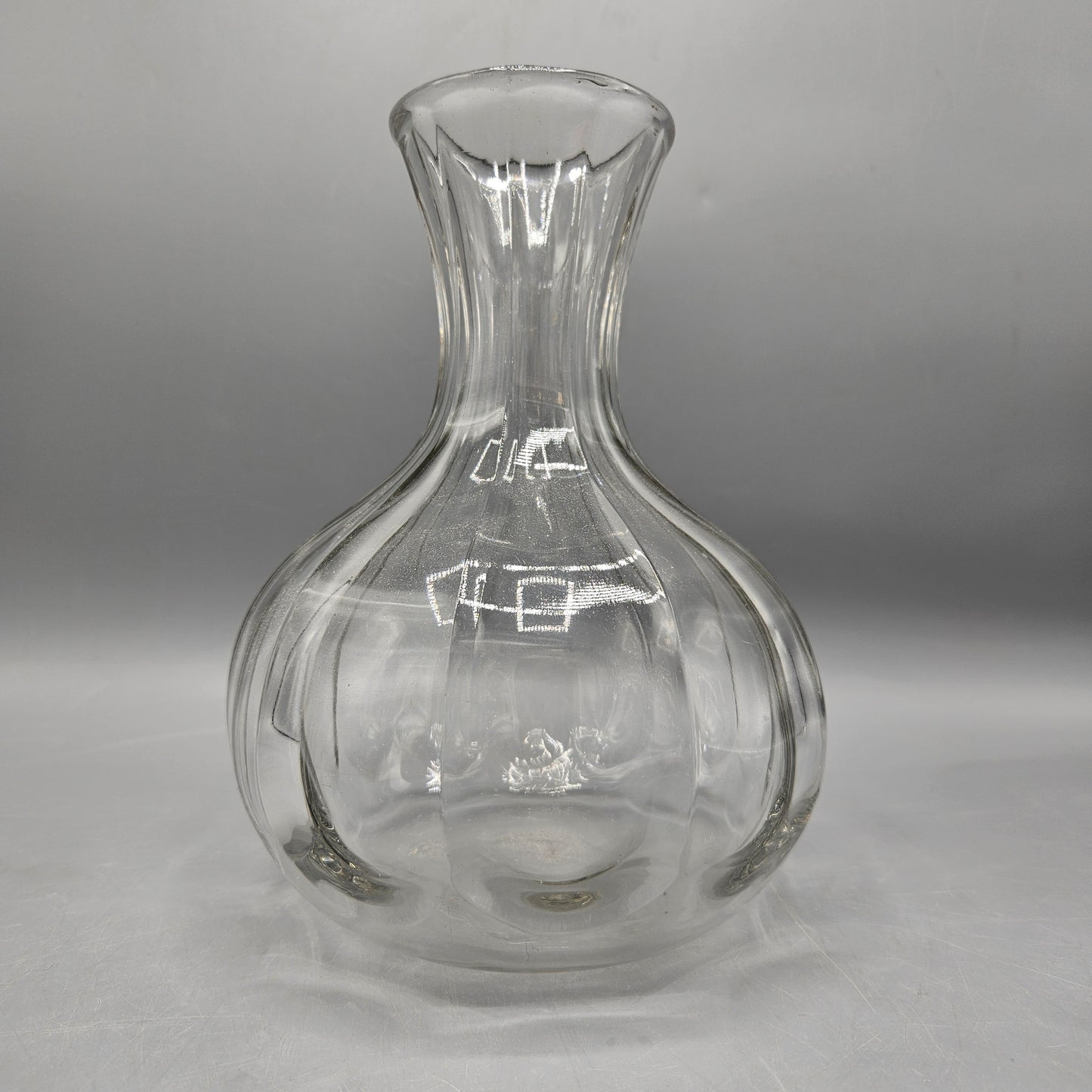 Vintage Crystal Bulbous Glass Decanter