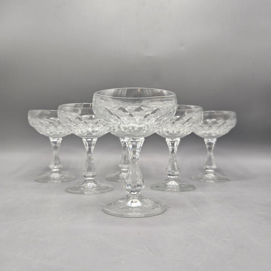 Set of 6 Vintage Champagne Glasses