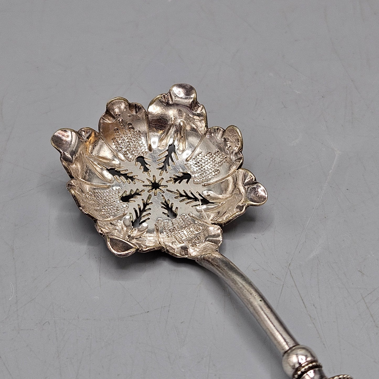 Vintage Decorative Serving Spoon with Mother of Pearl Handle